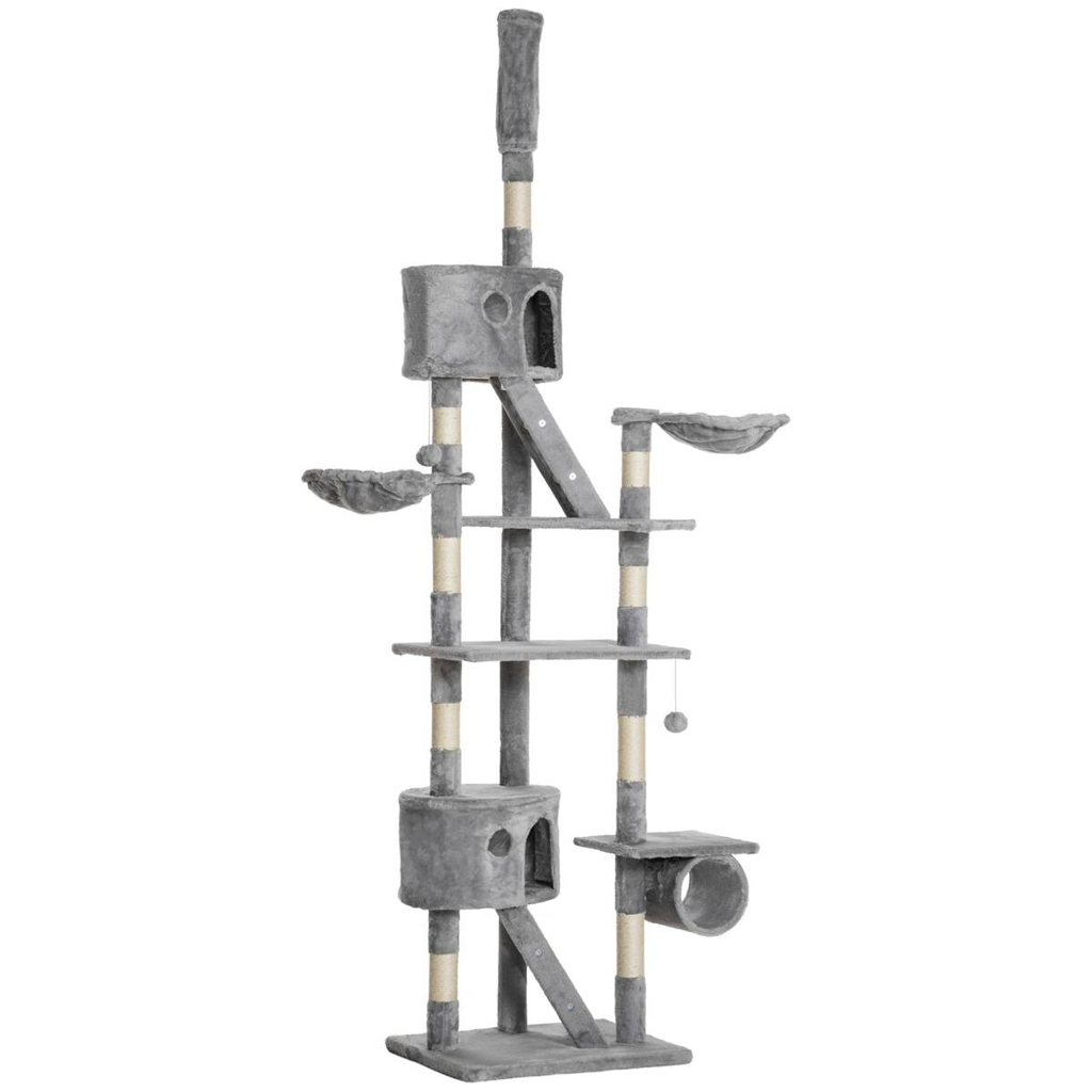 PawHut Kratzbaum hellgrau Polyester B/H/L: ca. 45x260x60 cm