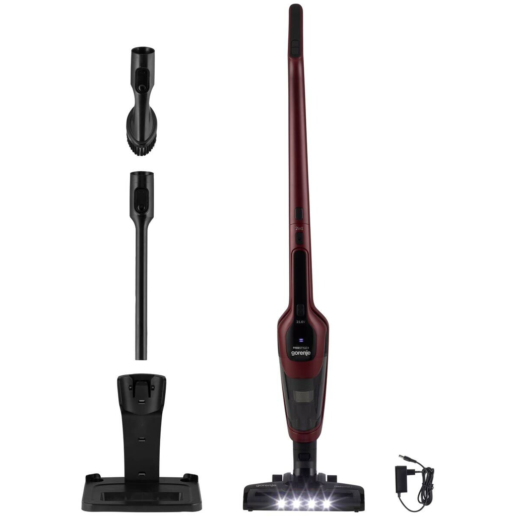 Gorenje Handstaubsauger SVC216100DSIIR rot schwarz Metall Kunststoff B/H/L: ca. 26x118x17 cm