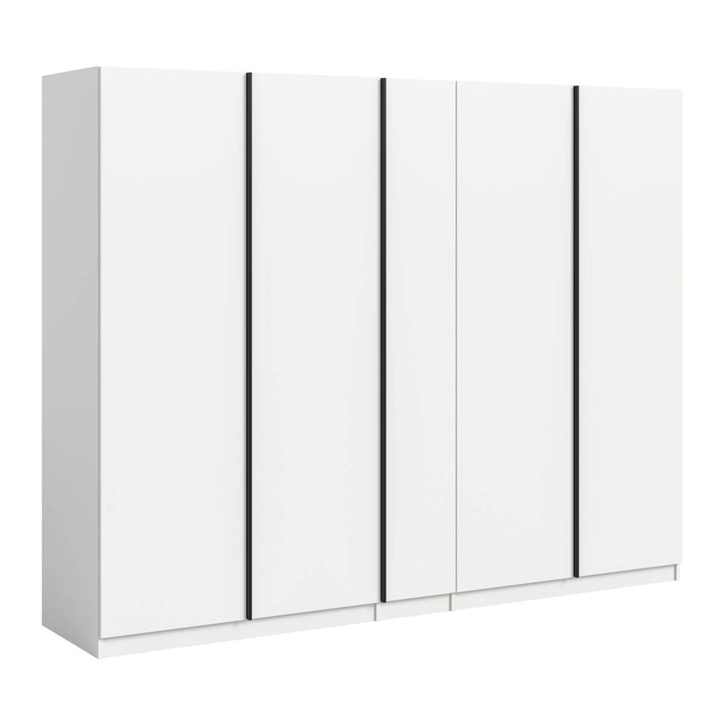Kleiderschrank OAKLAND weiß B/H/T: ca. 230x183x53 cm