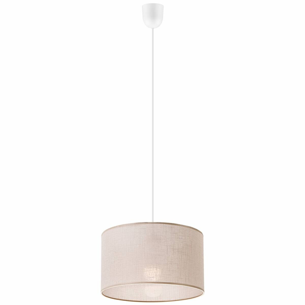 Lamkur Hängeleuchte beige PVC B/H/L: ca. 35x70x35 cm E27 1 Brennstellen
