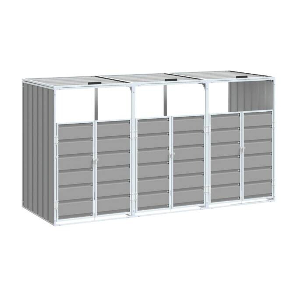 vidaXL Mülltonnenbox grau