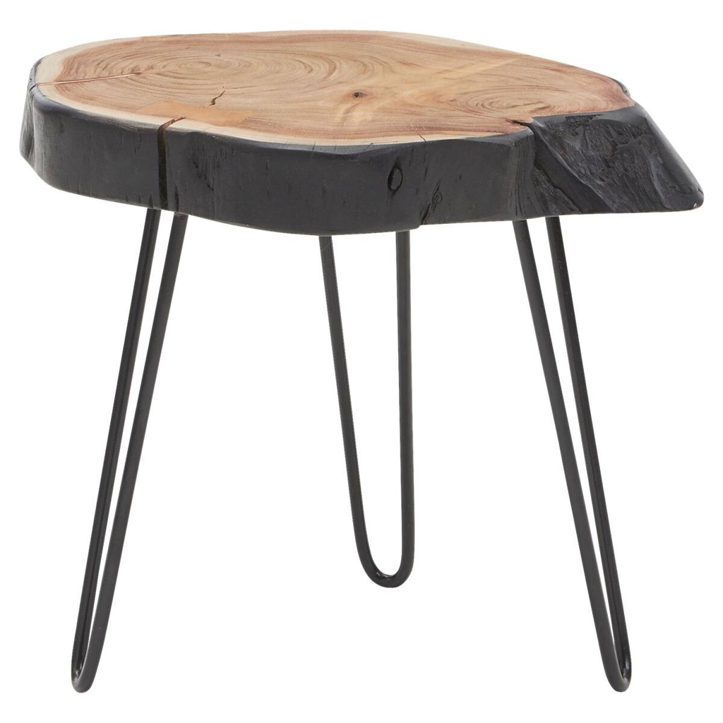 Beistelltisch braun Holz B/H/T: ca. 40x40x32 cm