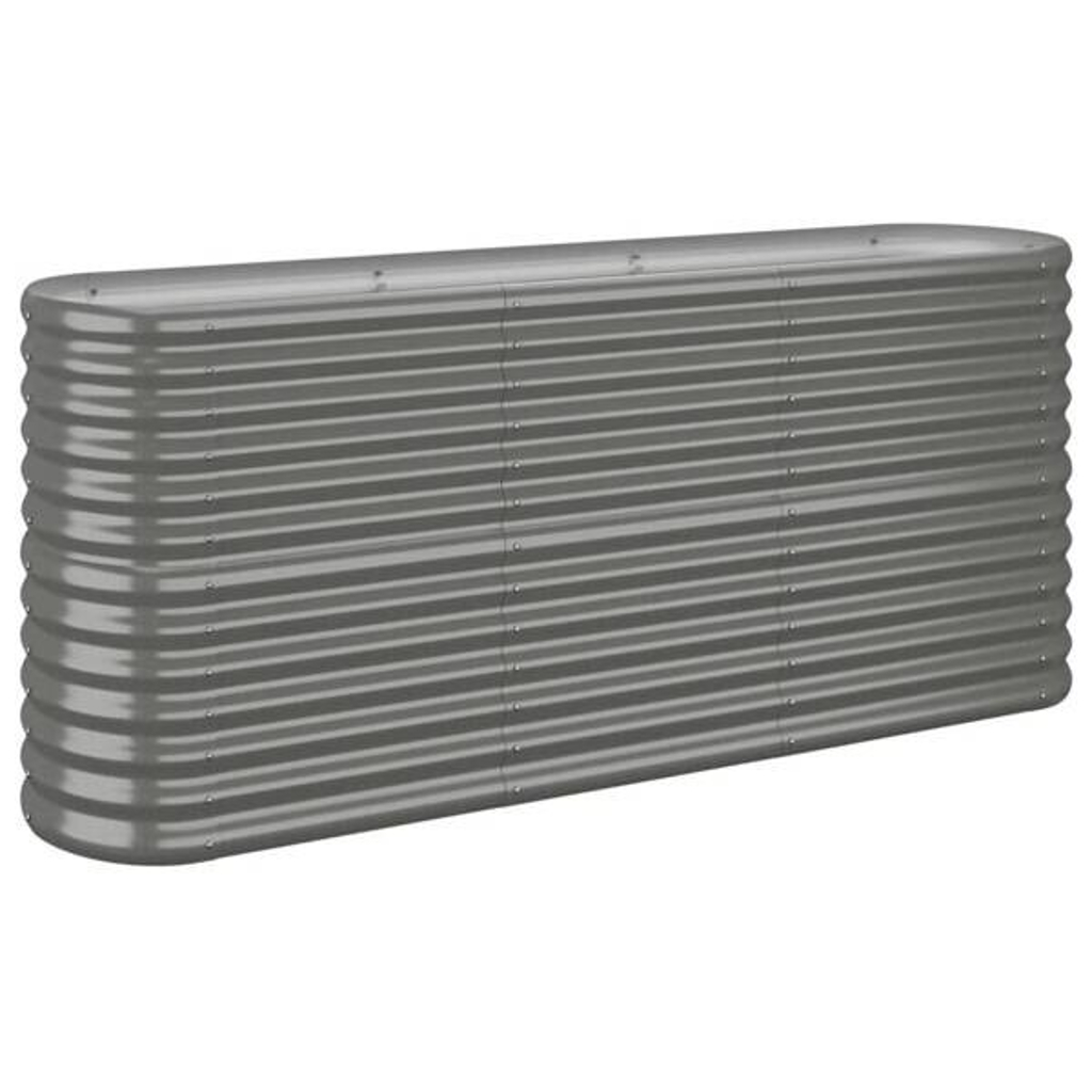 Hochbeet grau Stahl B/H/L: ca. 40x68x152 cm