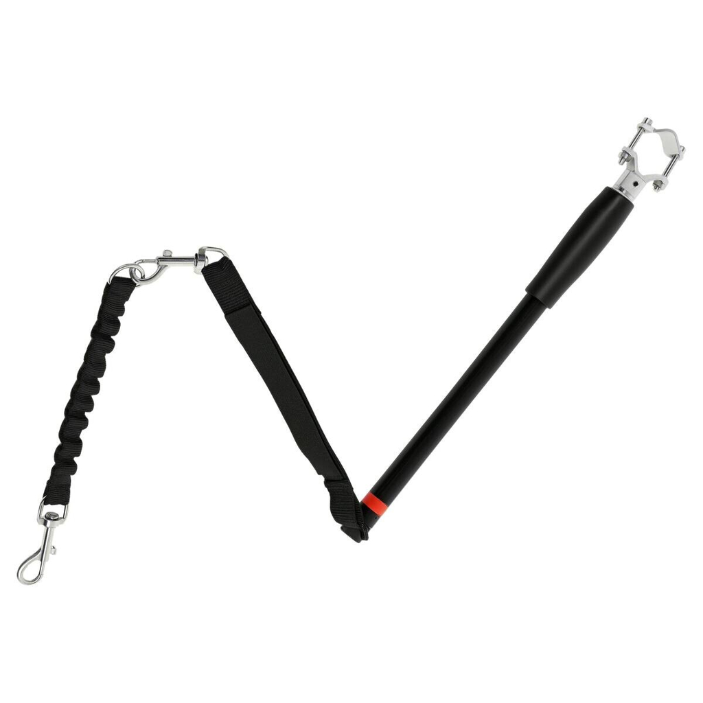 PawHut Fahrradleine für Hunde schwarz Stahl B/H/L: ca. 2x2x124 cm