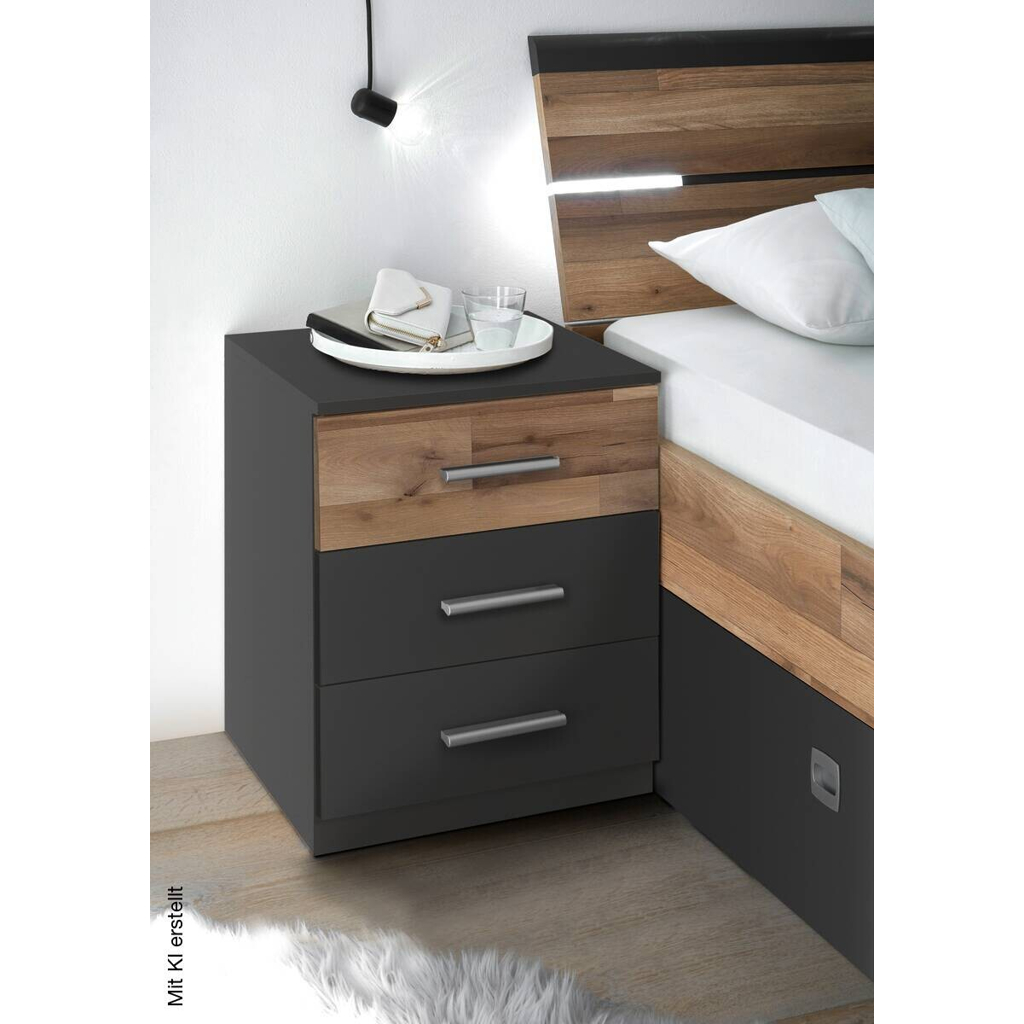 Nachtkonsole Mars Graphit B/H/T: ca. 48x56x41 cm