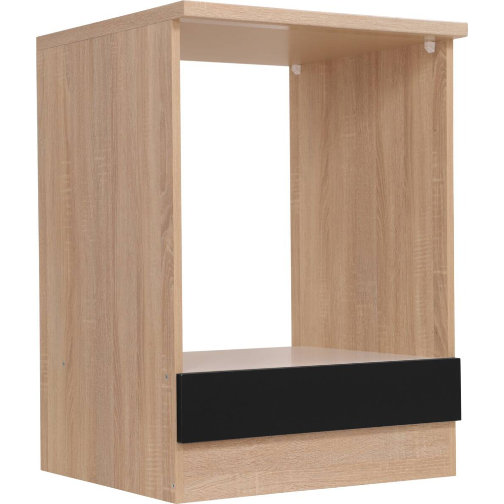 Herdumbauschrank Merle schwarz B/H/T: ca. 60x85x60 cm