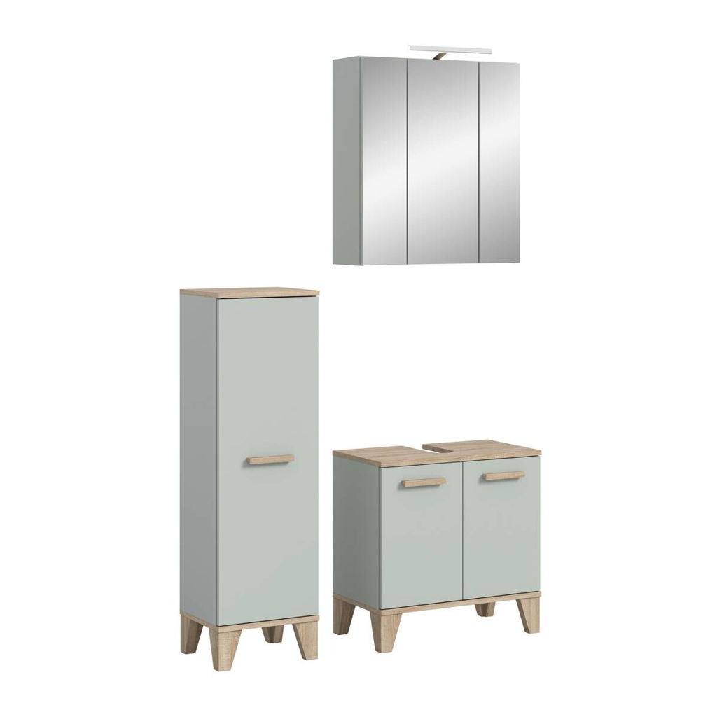 Badezimmer-Set STAR hellgrün Eiche hell Nachbildung B/H/T: ca. 109x190x34 cm