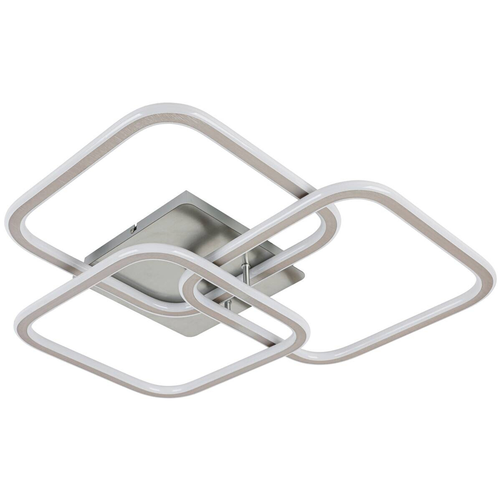 Nolo LED-Deckenleuchte Thrice nickel Satiniert Alu B/H/L: ca. 54x10x58 cm