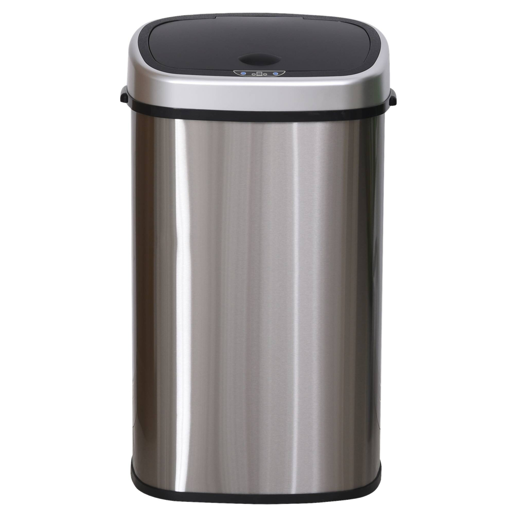 HOMCOM Abfalleimer silber B/H/L: ca. 28,9x68x40,9 cm
