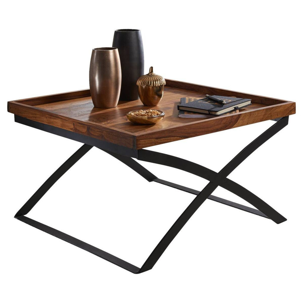 Couchtisch braun B/H/T: ca. 63x39x63 cm
