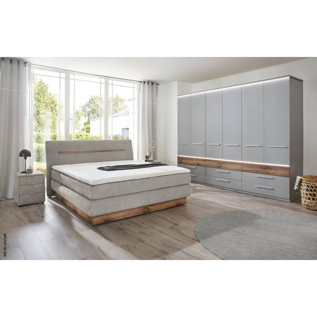 Kleiderschrank Tulsa Arktisgrau Oak Flagstaff Nachbildung B/H/T: ca. 301x229x61 cm