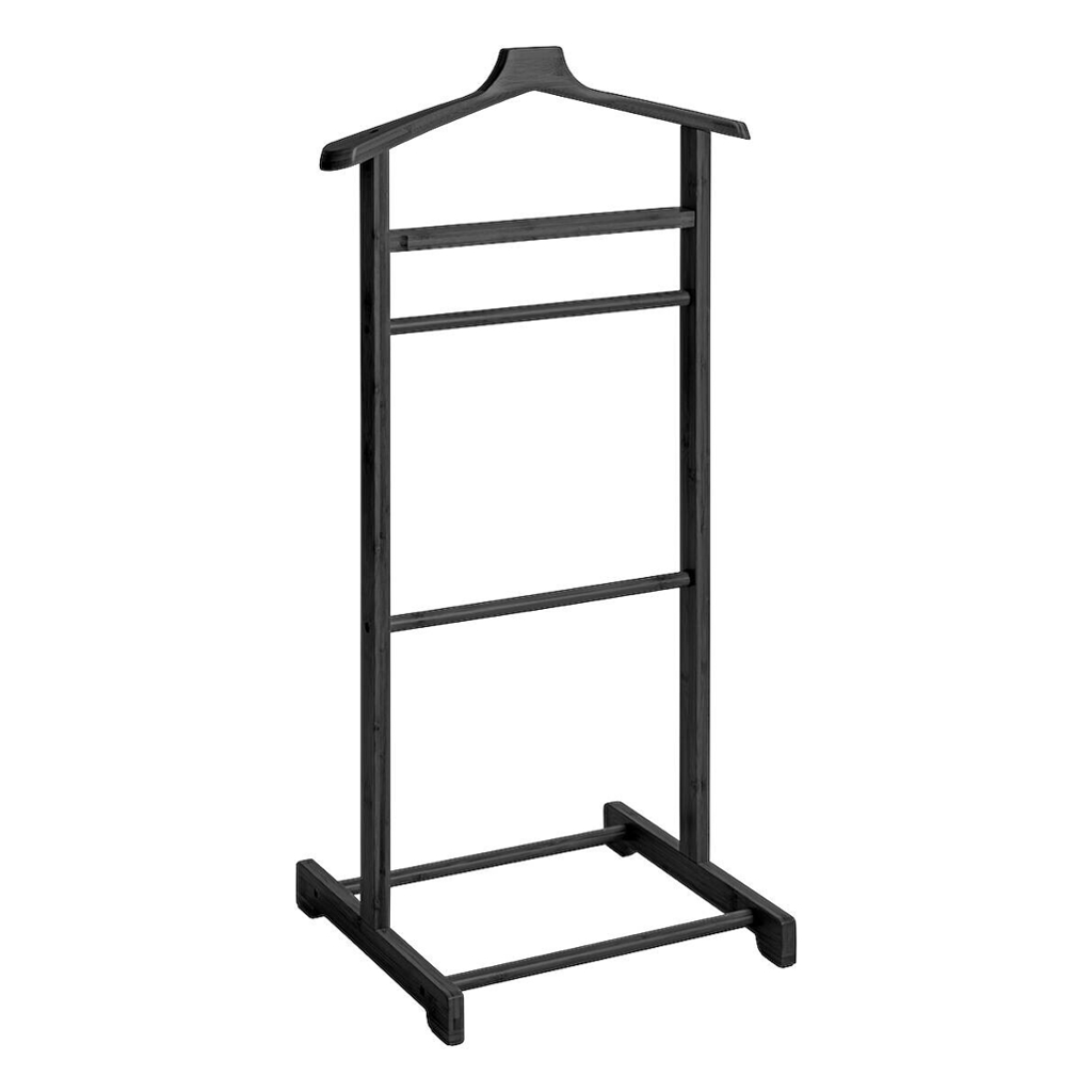 Herrendiener  schwarz lackiert Bambus B/H/T: ca. 48x97x36 cm