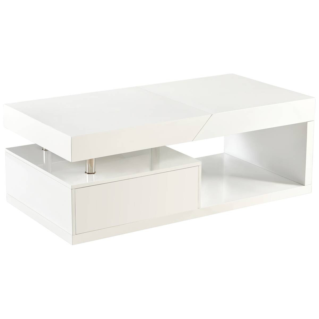 Couchtisch Vega weiß Hochglanz B/H/T: ca. 110x42x60 cm