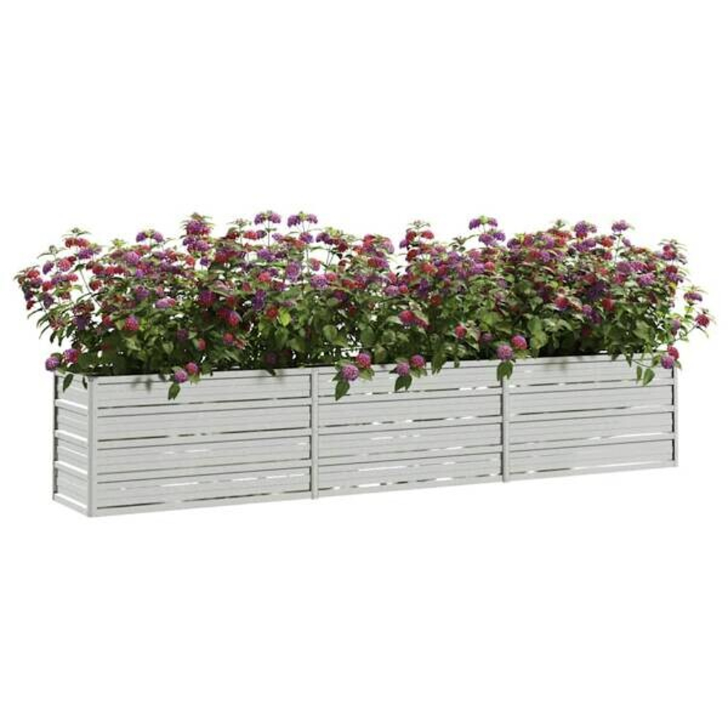 Garten-Hochbeet silber Stahl B/H/L: ca. 40x45x240 cm