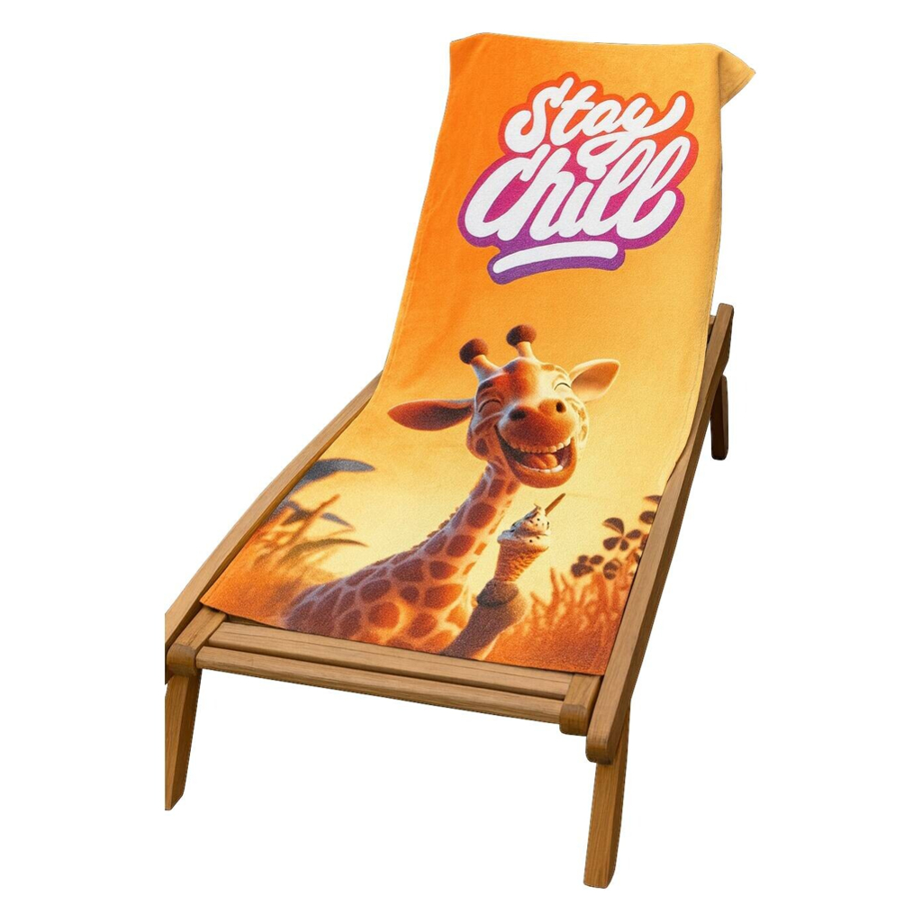 Strandtuch orange Polyester B/L: ca. 75x190 cm
