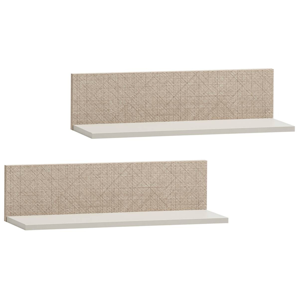 Regal Edno, 2er-Set creme Eiche Nachbildung B/H/T: ca. 60x15,7x17,3 cm