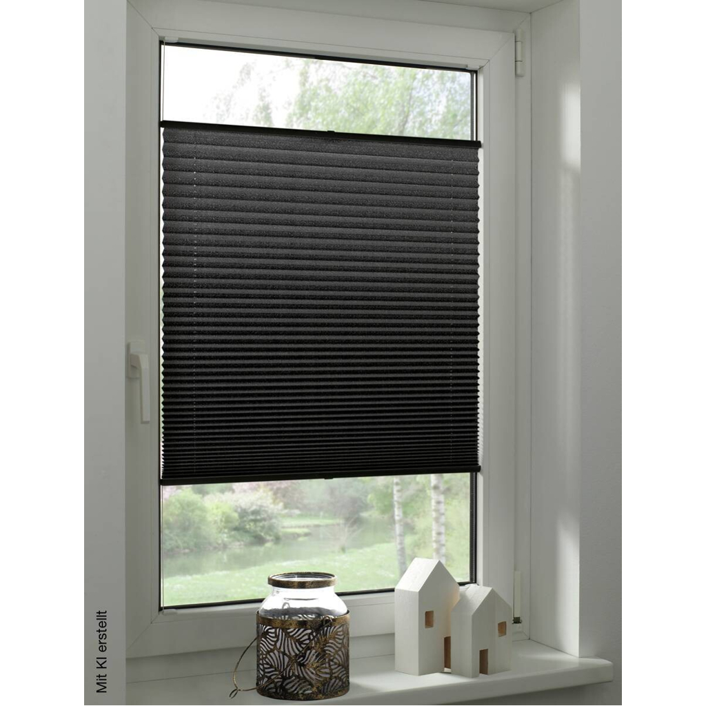 Boviva Spannplissee schwarz B/L: ca. 90x130 cm