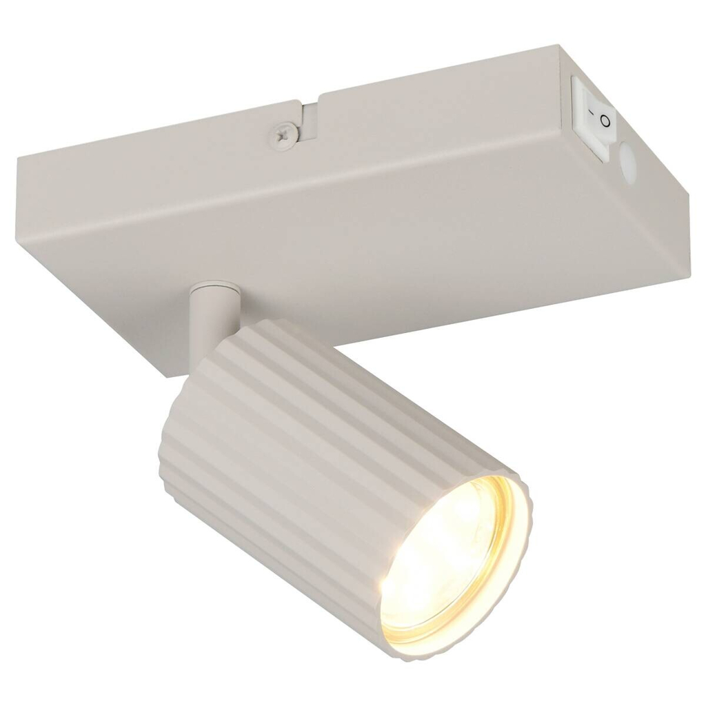 Reality Spot Soka grau Metall B/H/L: ca. 9x15x14,5 cm GU10 1 Brennstellen