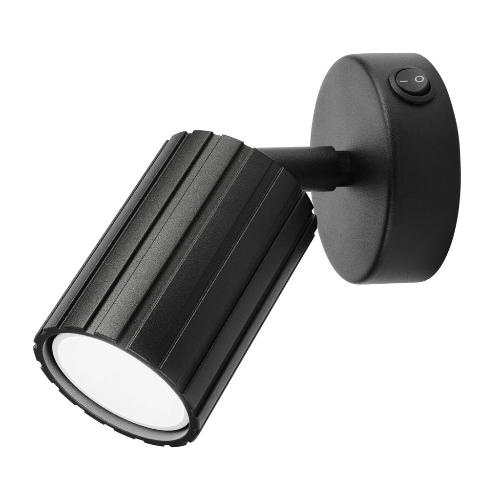 Lamkur Wandleuchte Prisma schwarz Stahl B/H/L: ca. 8x16x8 cm GU10 1 Brennstellen