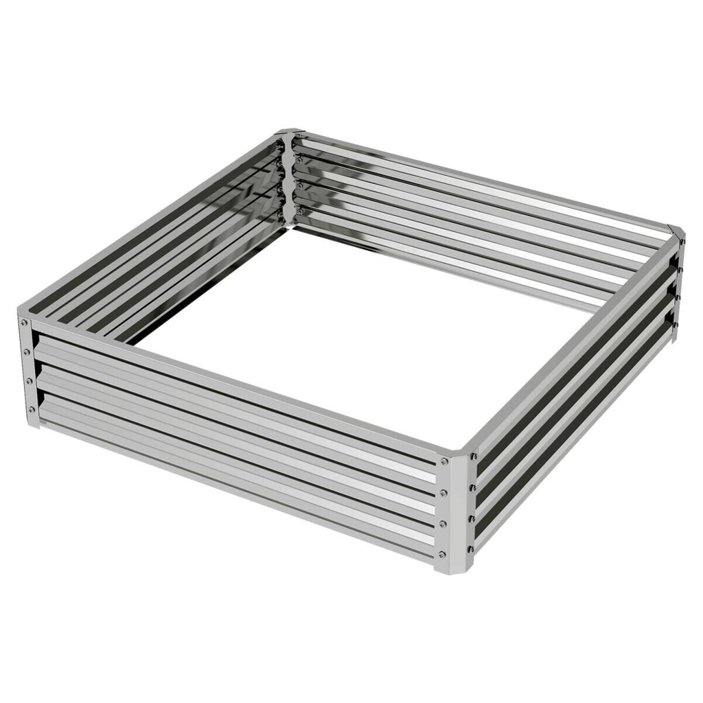 Outsunny Hochbeet silber Stahl B/H/L: ca. 120x30x120 cm