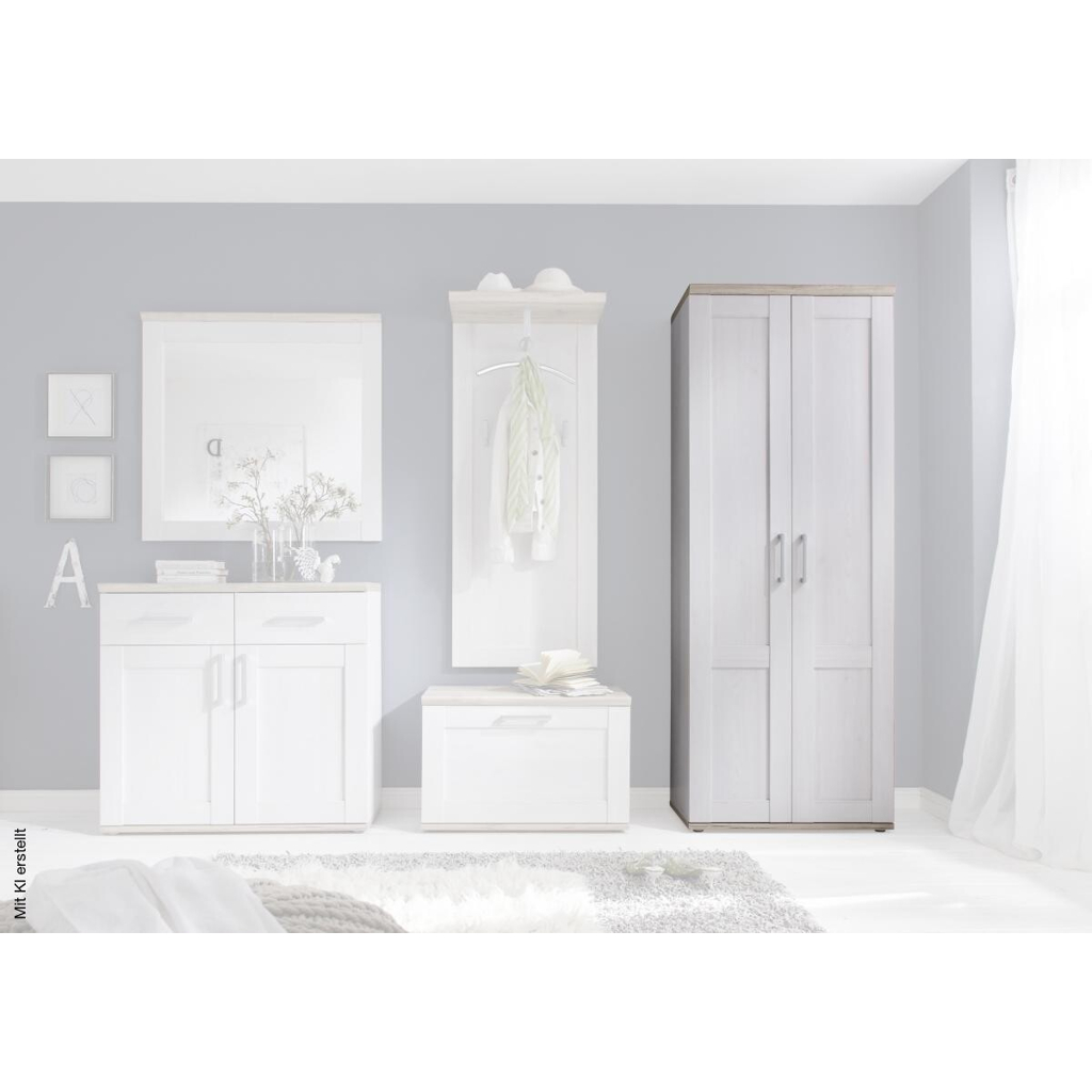 Garderobenschrank Romance Eiche San-Remo Nachbildung Sibiu Lärche Nachbildung B/H/T: ca. 76x201x39 cm