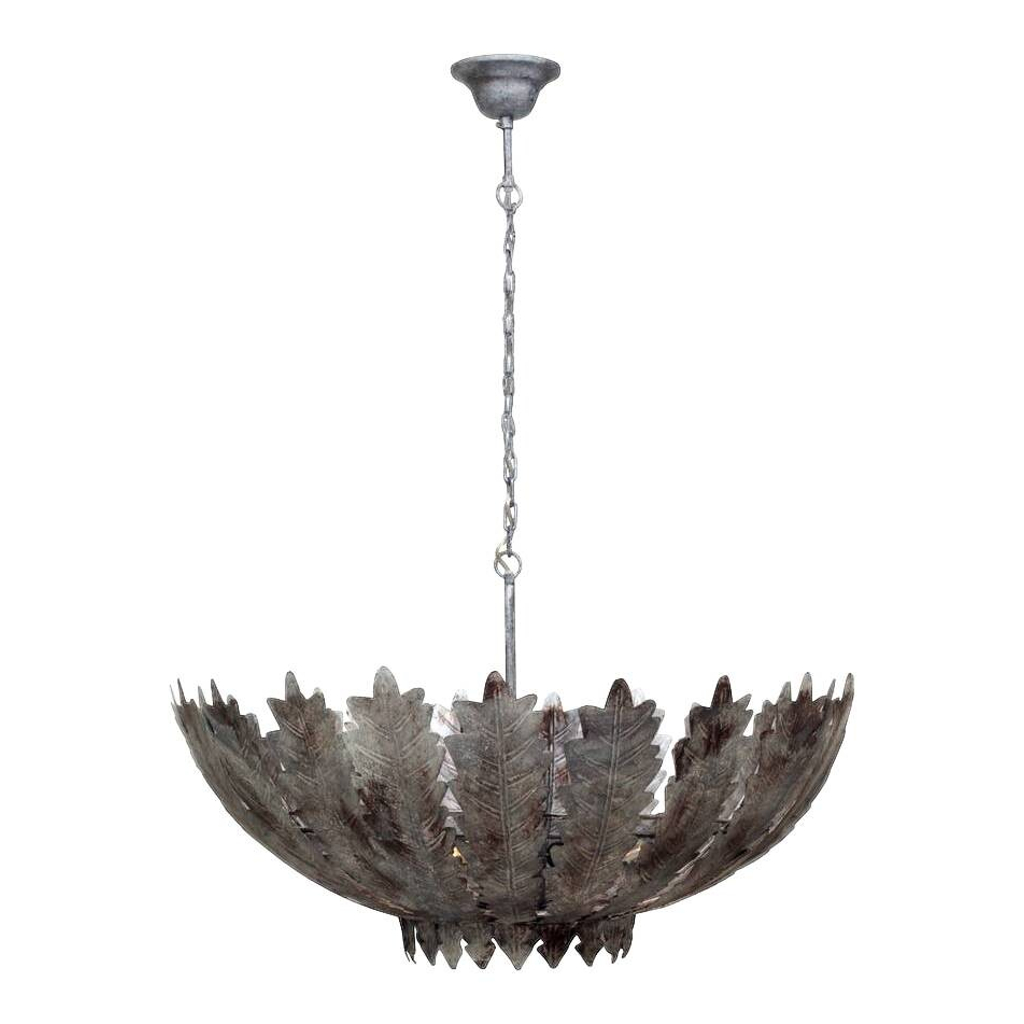 Kayoom Pendelleuchte Autumn Leaves Small silber Eisen B/H/L: ca. 48x23x48 cm E27 1 Brennstellen