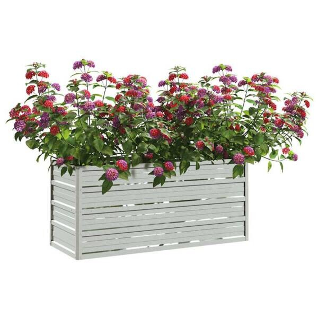 Garten-Hochbeet silber Stahl B/H/L: ca. 40x45x100 cm