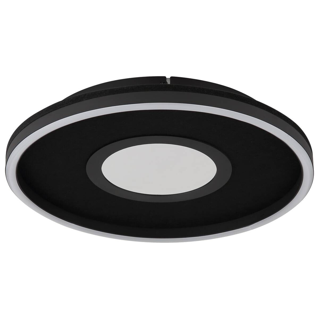 GLOBO Deckenleuchte Opal transparent mattschwarz Aluminium Metall H/D: ca. 6,3x39,7 cm 1 Brennstellen