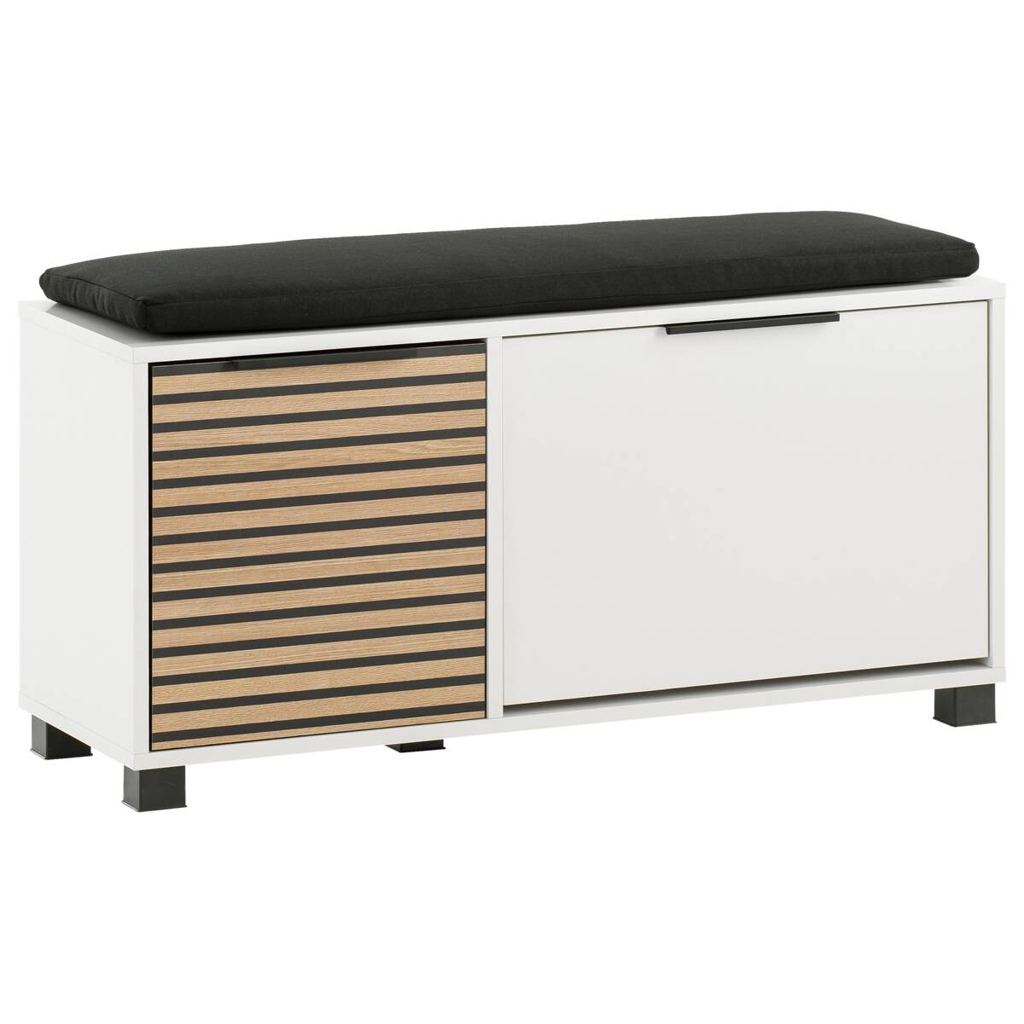 Schuhbank Loft weiß matt B/H/T: ca. 98,4x47,2x33,05 cm