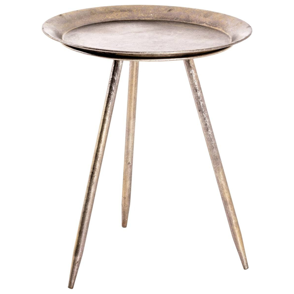Beistelltisch  bronze lackiert Optik Metall H/D: ca. 47x38 cm