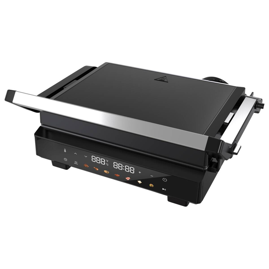Emerio Kontaktgrill CG-133755.1 schwarz Metall Kunststoff B/H/L: ca. 29x15x35 cm