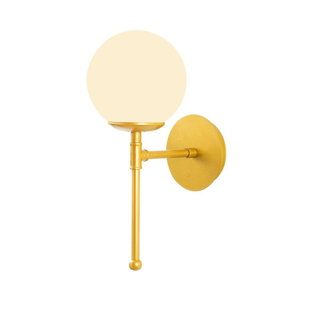 Opviq Wandleuchte gold Glas Metall B/H/L: ca. 20x35x15 cm E27 1 Brennstellen