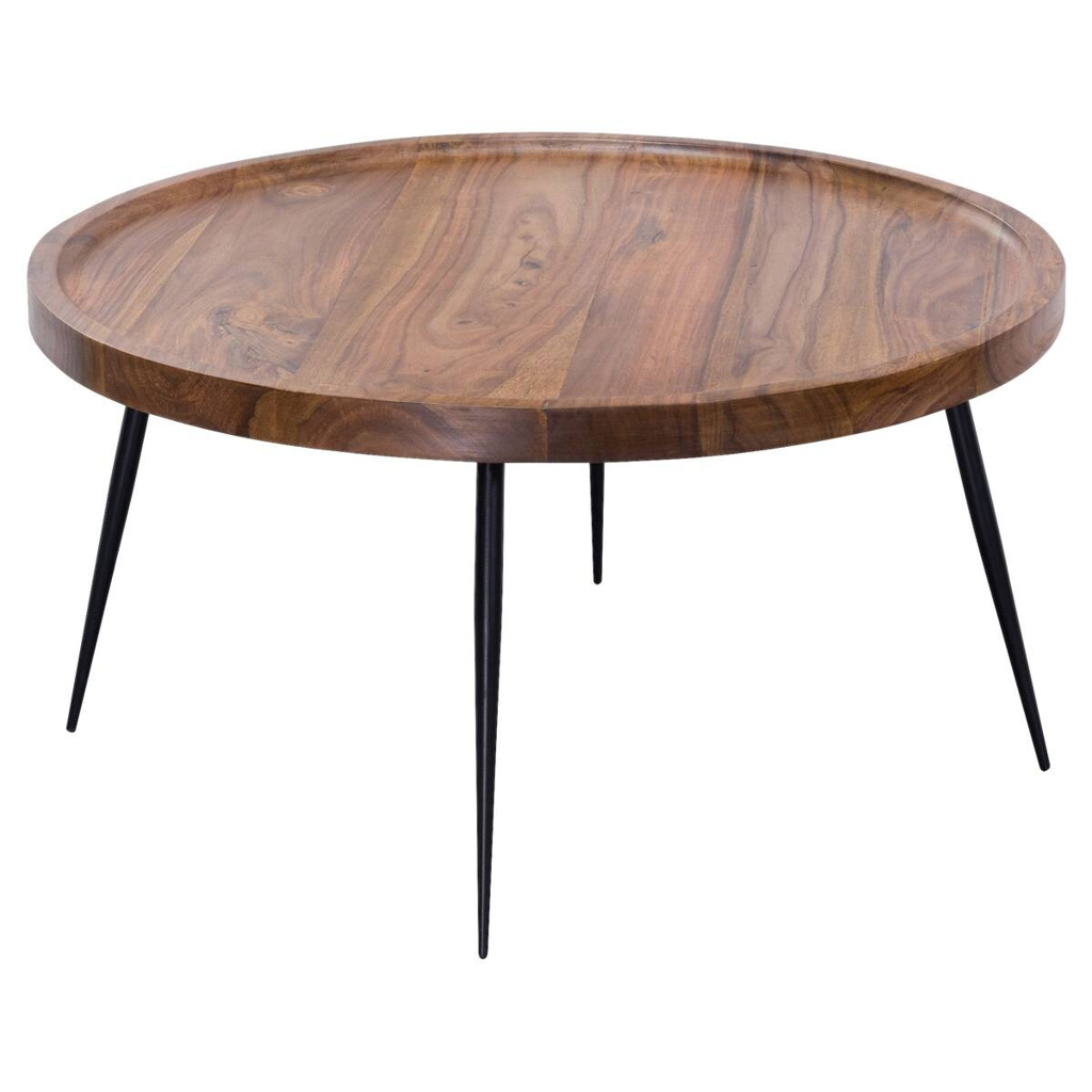 Couchtisch natur schwarz lackiert B/H/T: ca. 75x39x75 cm