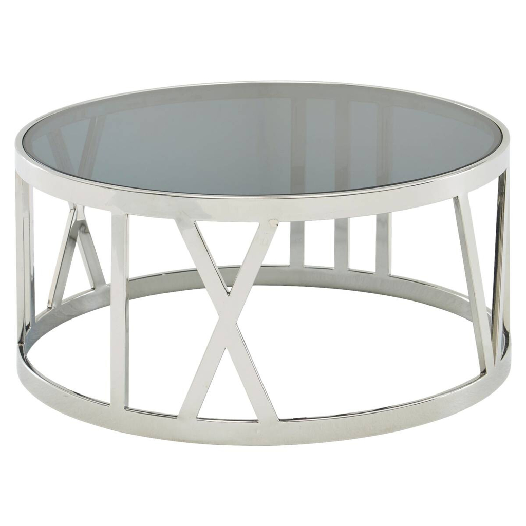 Couchtisch silber B/H/T: ca. 60x30x60 cm