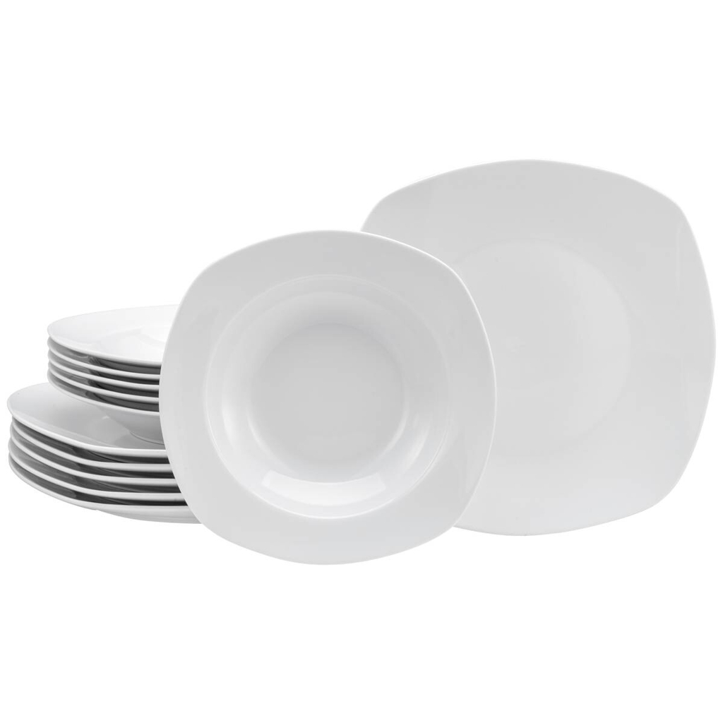 CreaTable Tafelservice Amelie weiß Porzellan 12 tlg.