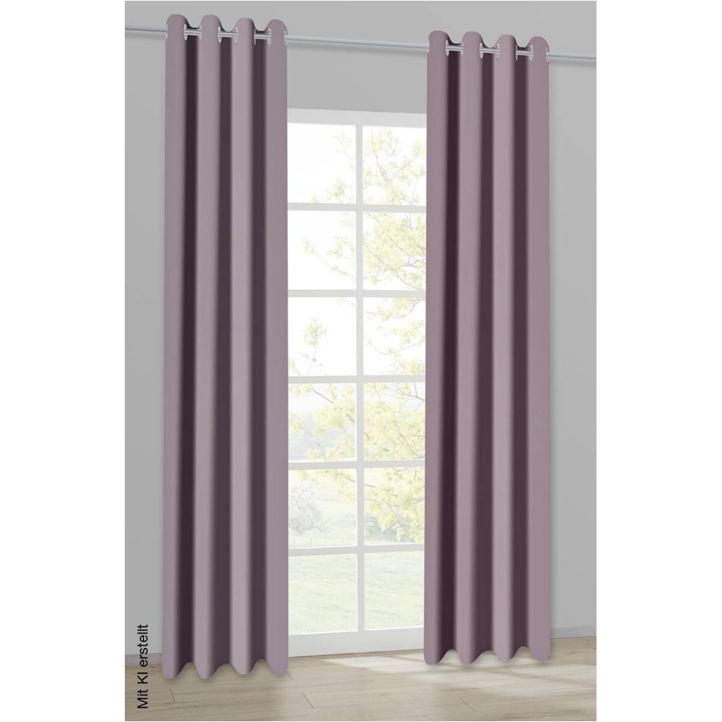 Ösenvorhang Samt mauve B/L: ca. 135x245 cm