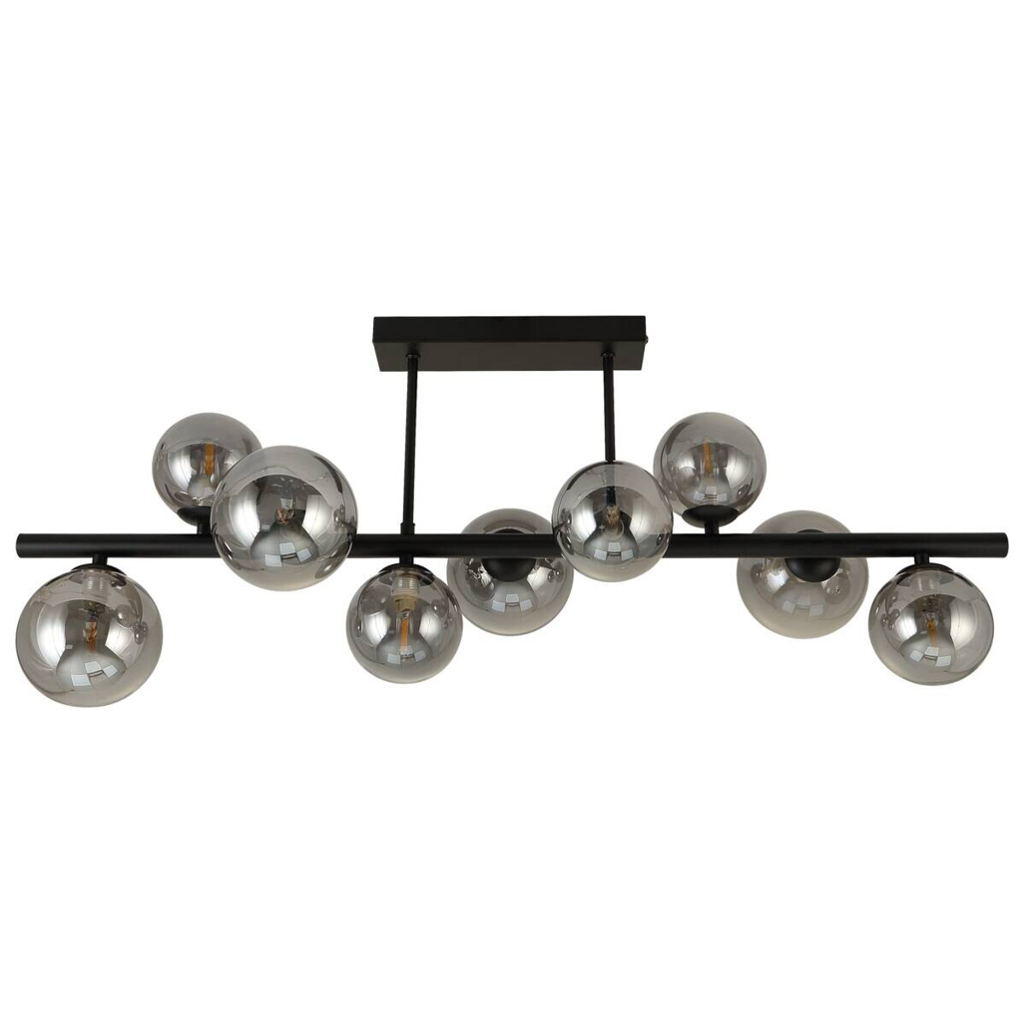 POCOline Deckenleuchte Leonardo schwarz Metall B/H/L: ca. 28,5x35x86 cm G9 9 Brennstellen