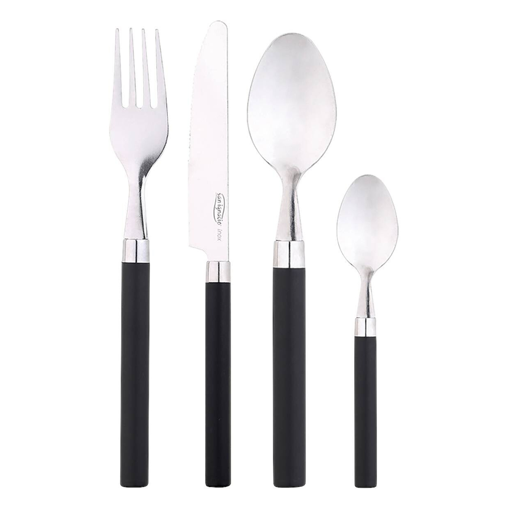 SAN IGNACIO Besteckset Funny black schwarz Edelstahl 24 tlg.