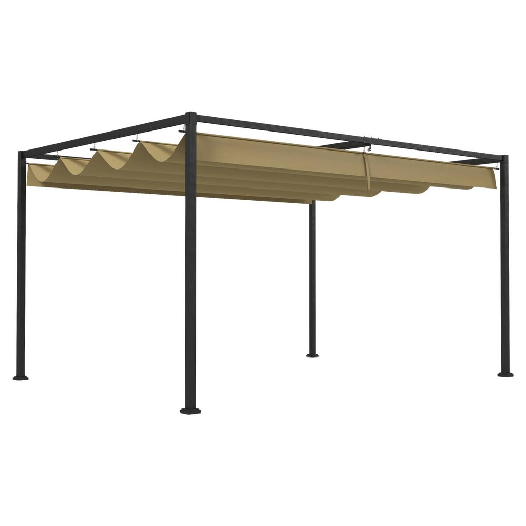Outsunny Pergola khaki Polyester B/H/L: ca. 213x221x298 cm