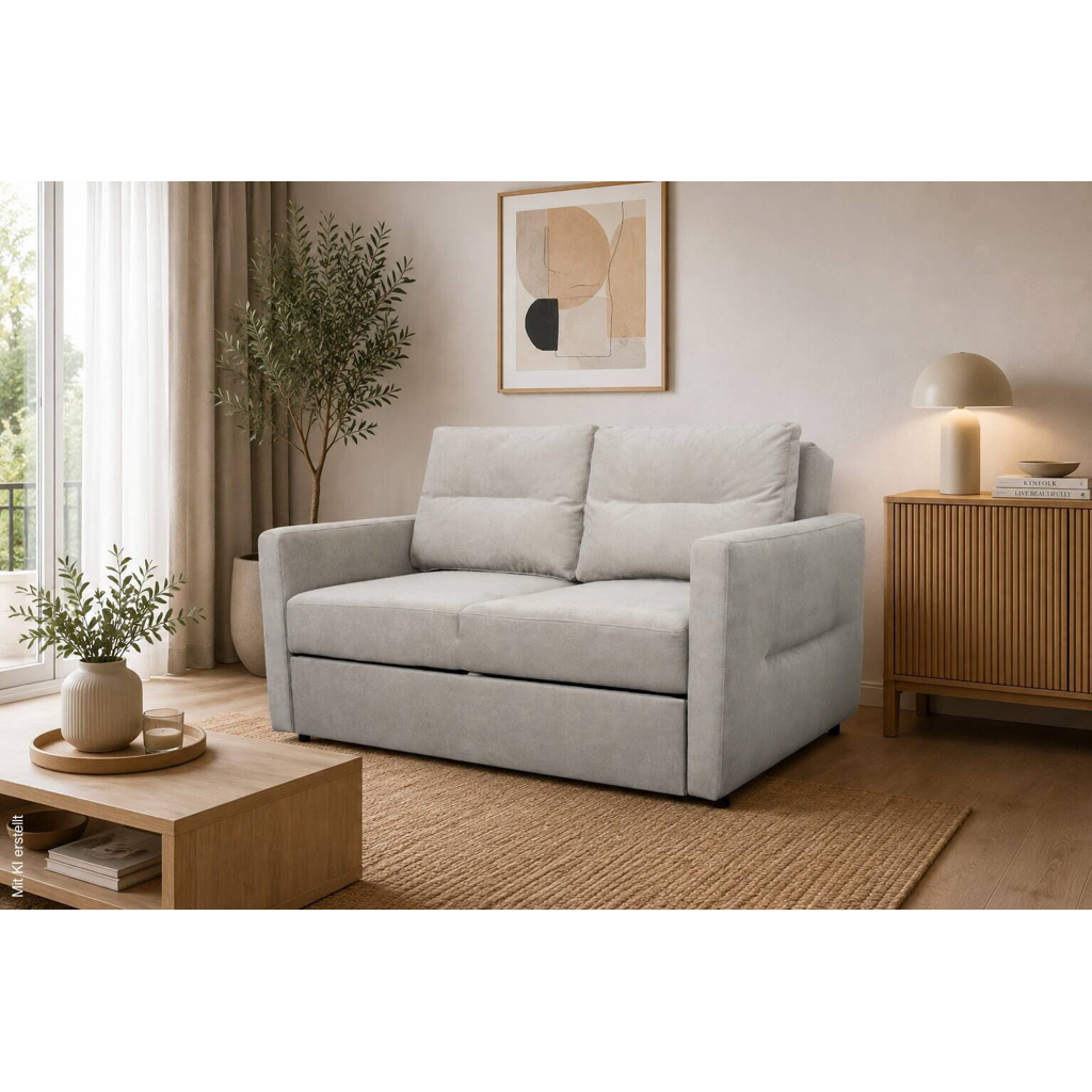 Schlafsofa Gloria grau Webstoff B/H/T: ca. 152x94x102 cm