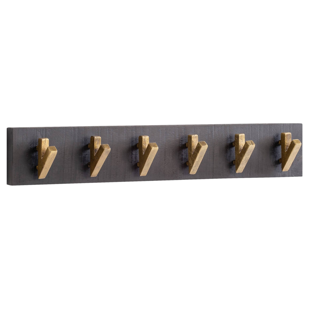 Wandgarderobe schwarz B/H/T: ca. 60x10x8 cm