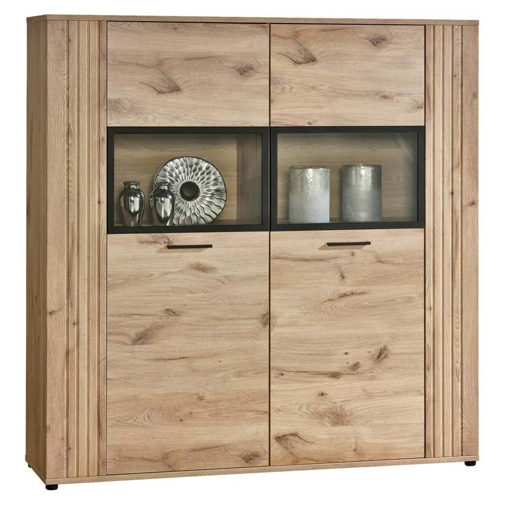 Highboard Turin Eiche Viking Nachbildung B/H/T: ca. 150x157x40 cm