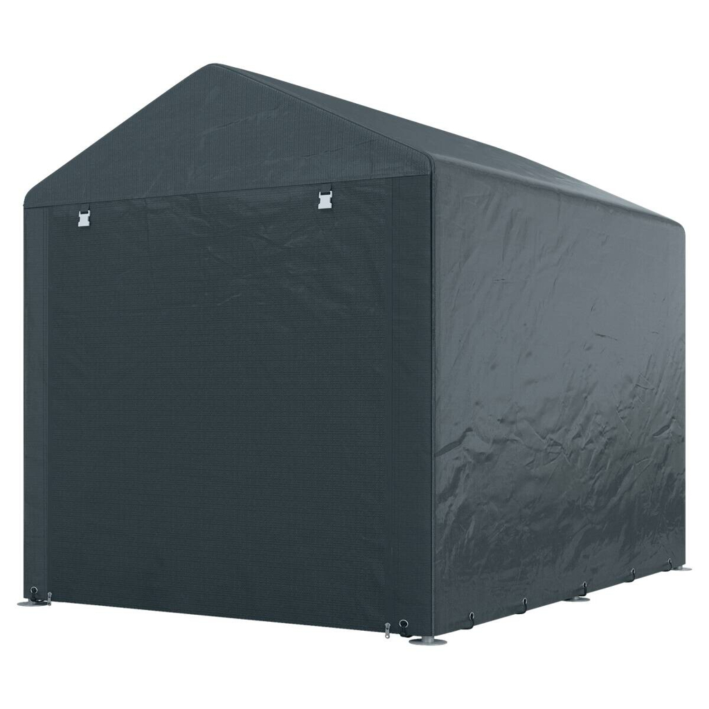 Outsunny Garagenzelt dunkelgrau Polyester B/H/L: ca. 218x172x160 cm
