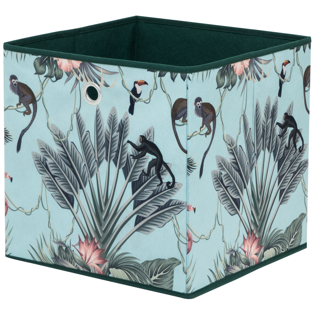 Motivbox Jungle grün dunkel grün hell B/H/T: ca. 32x32x32 cm