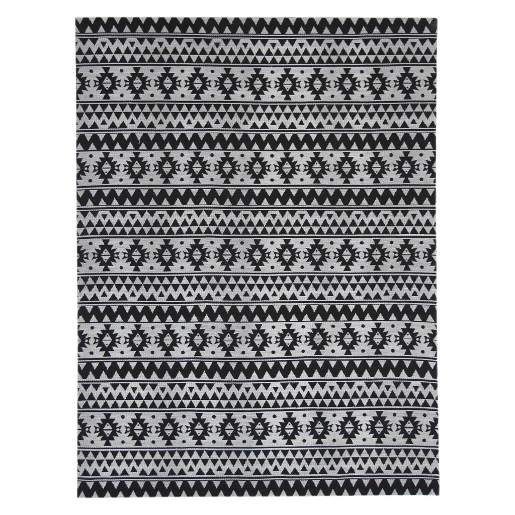 Kayoom Flachgewebeteppich Sunny 210 schwarz B/L: ca. 160x230 cm