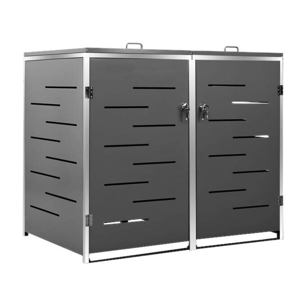 vidaXL Mülltonnenbox anthrazit B/H/T: ca. 138x112,5x77,5 cm