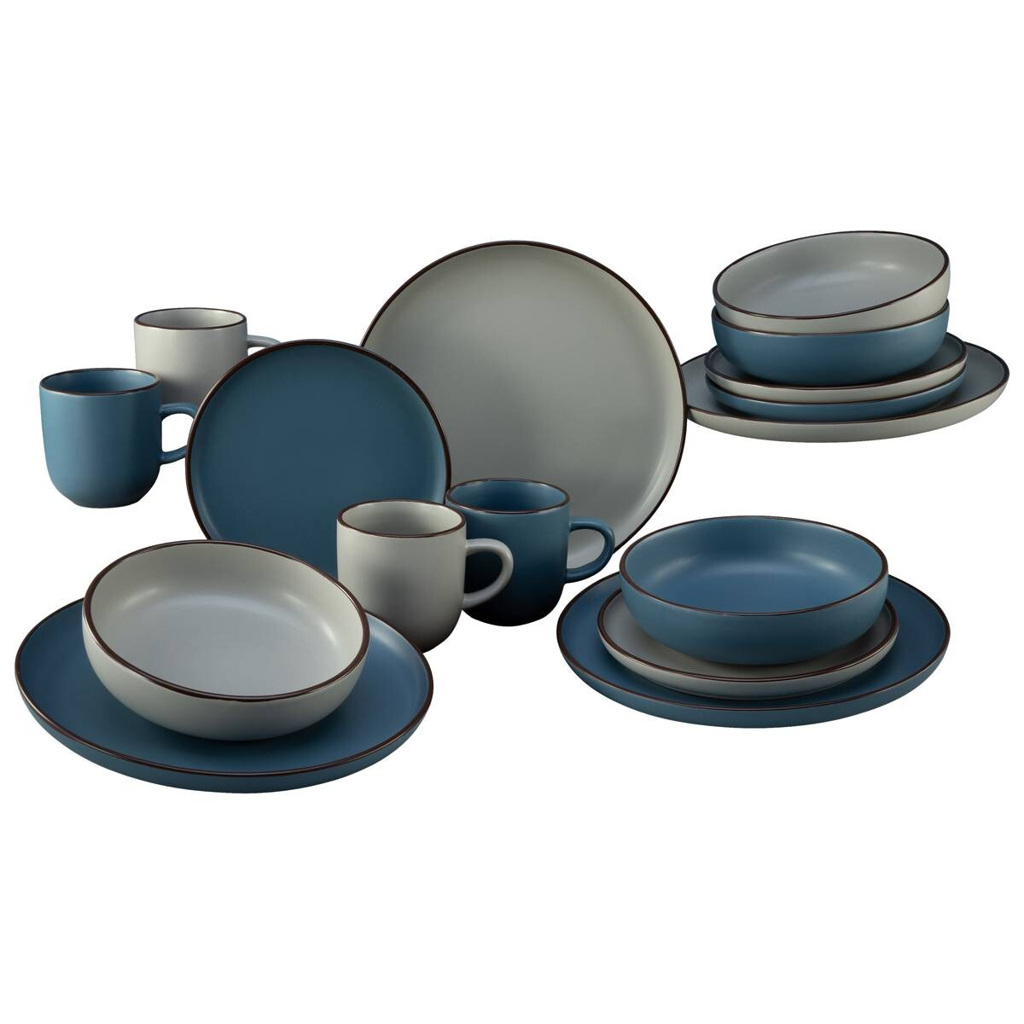 CreaTable Kombiservice Modern Scandic multicolor Steinzeug 16 tlg.