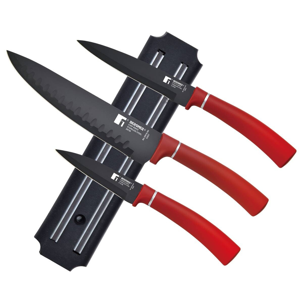 BERGNER Messerset Classique rot Edelstahl 4 tlg.