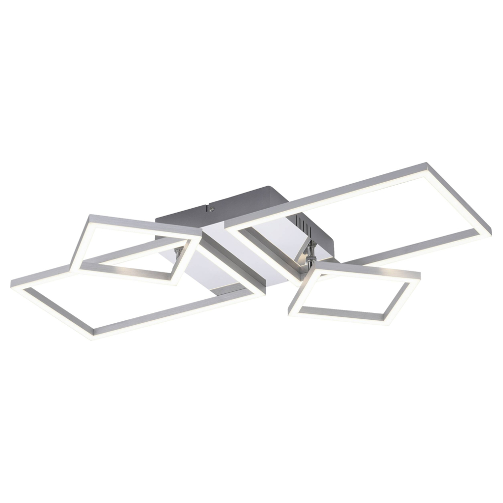 Just Light Deckenleuchte 14030-55  Iven stahlfarbig Kunststoff Eisen Aluminium B/H/L: ca. 34x7x65 cm
