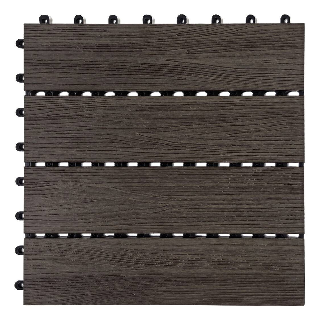 POCOline Terrassenfliese WPC, 6 Stück im Paket braun B/L: ca. 30x30 cm
